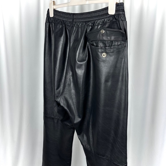 Vintage 1990’s 'Sears The Men's Store' Black Leather Cowhide Biker Pants • M/L - Picture 11 of 15